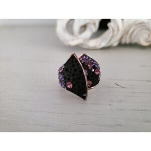 JCM Brass Enamel and CZ Ring